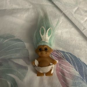 Vintage Russ Troll Doll! 2” Bunny —No Bib Baby